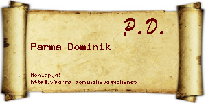 Parma Dominik névjegykártya